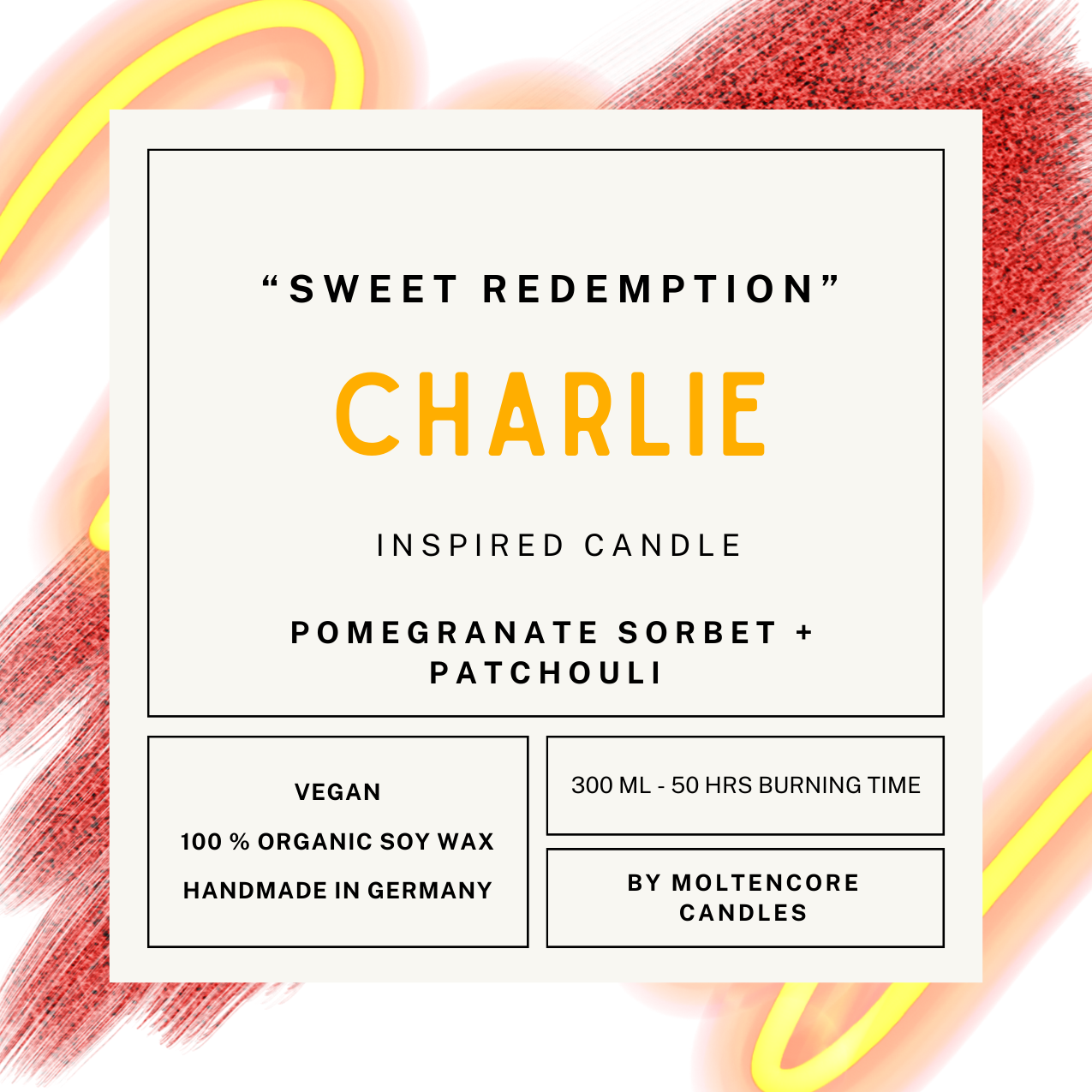 CHARLIE MORNINGSTAR inspired candle - 'Sweet Redemption' Hazbin Hotel inspired soy candle 300 ML