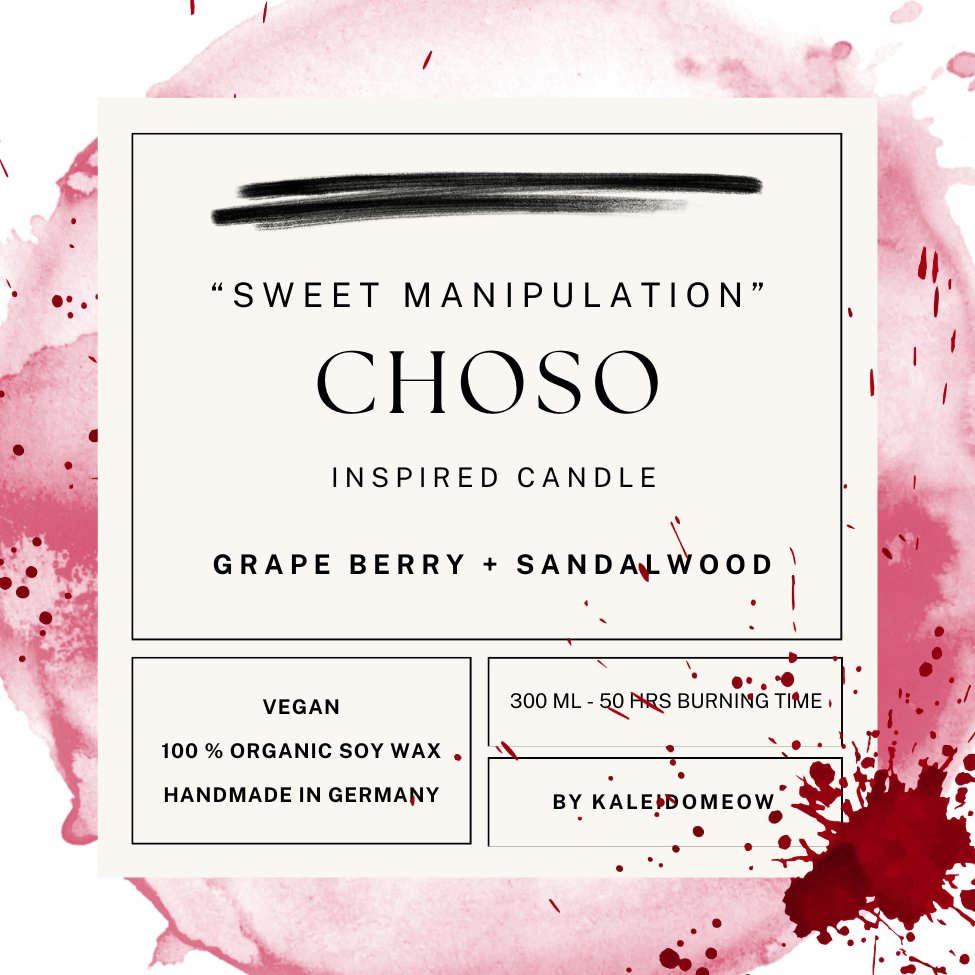 Choso inspired candle - 'Sweet Manipulation' Jujutsu kaisen inspired soy candle 300 ML