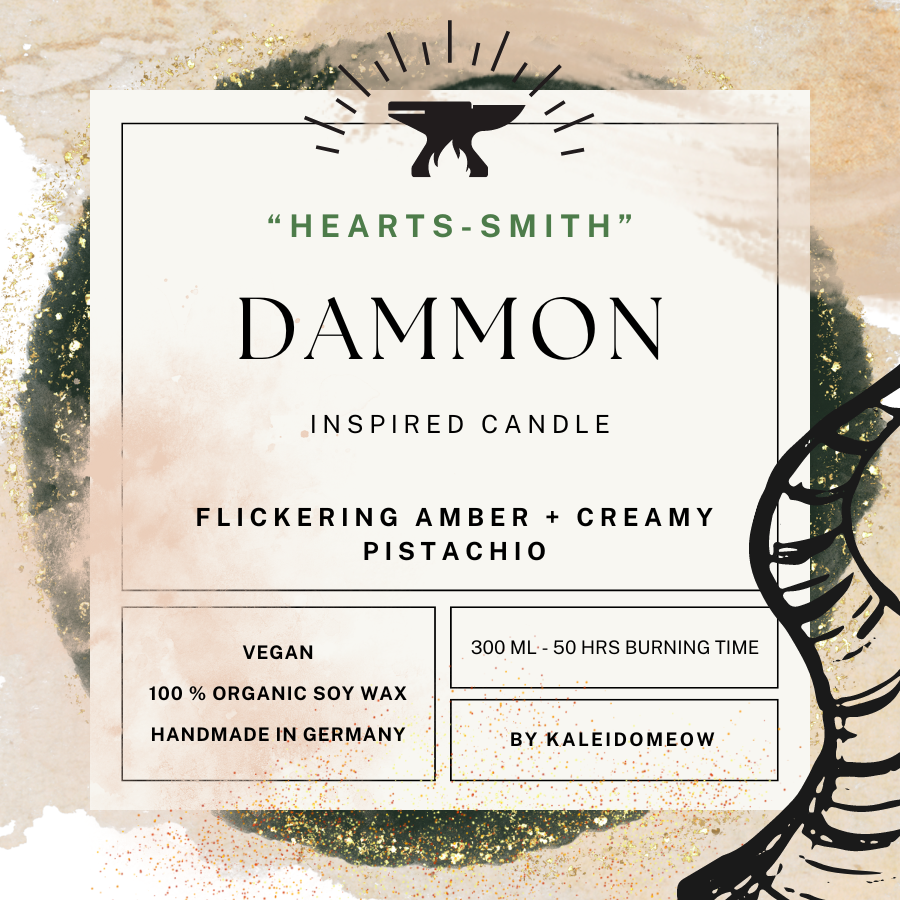 DAMMON inspired scented candle - 'Hearts-Smith' Baldur's Gate 3 inspired soy candle 300 ML