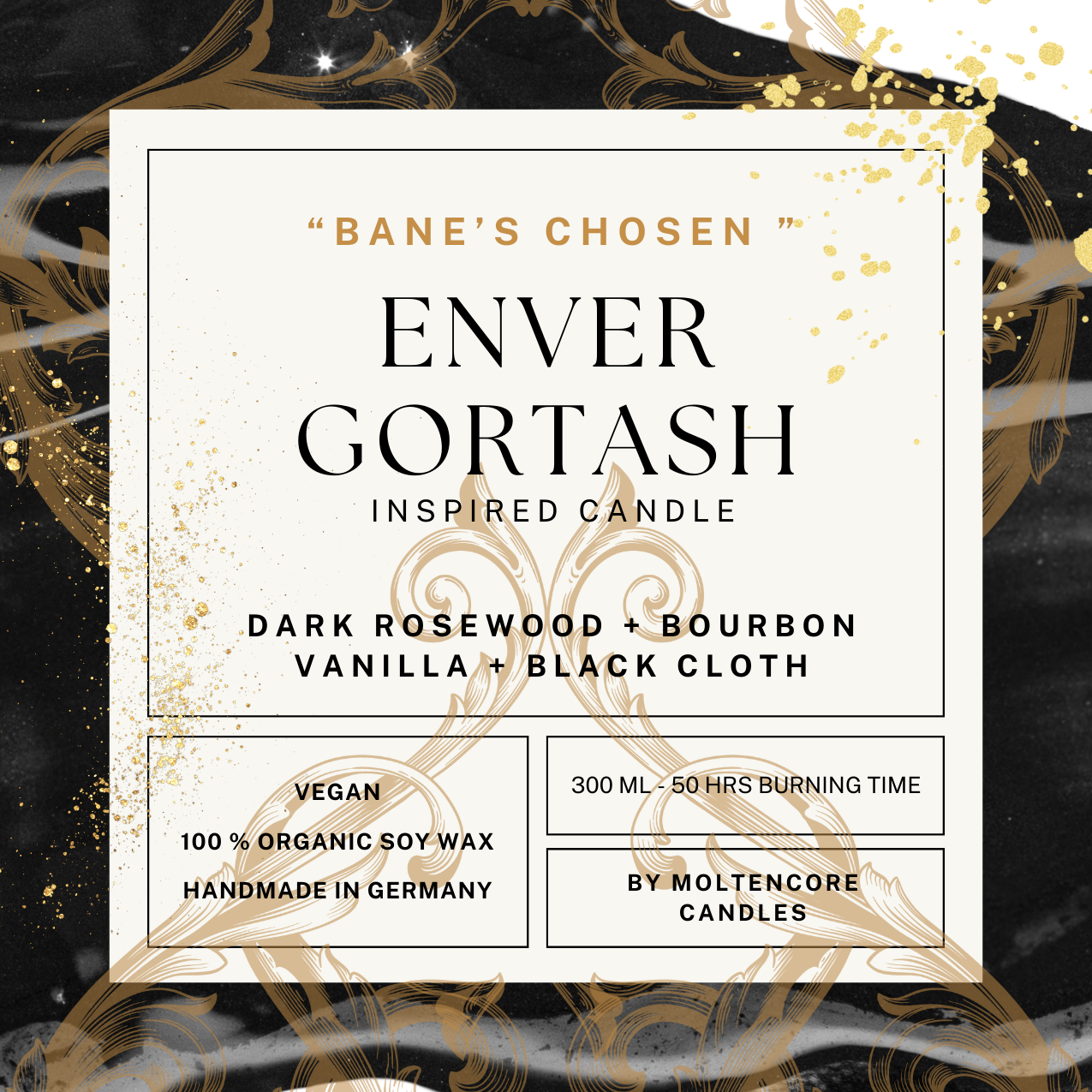 GORTASH inspired scented candle - 'Bane's Chosen' Baldur's Gate 3 inspired soy candle 300 ML