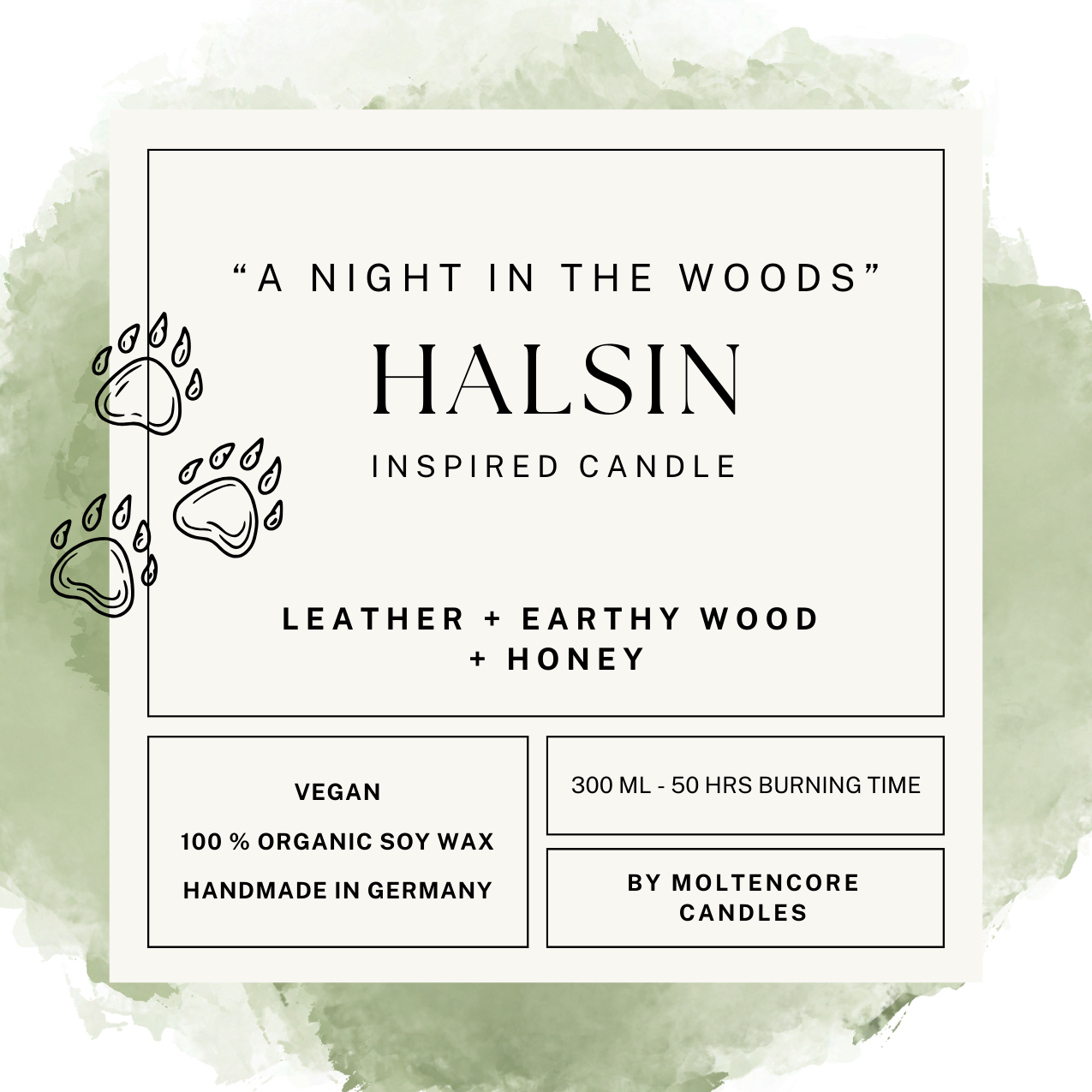 HALSIN inspired candle - 'A night in the Woods' Baldur's Gate 3 inspired soy candle 300 ML