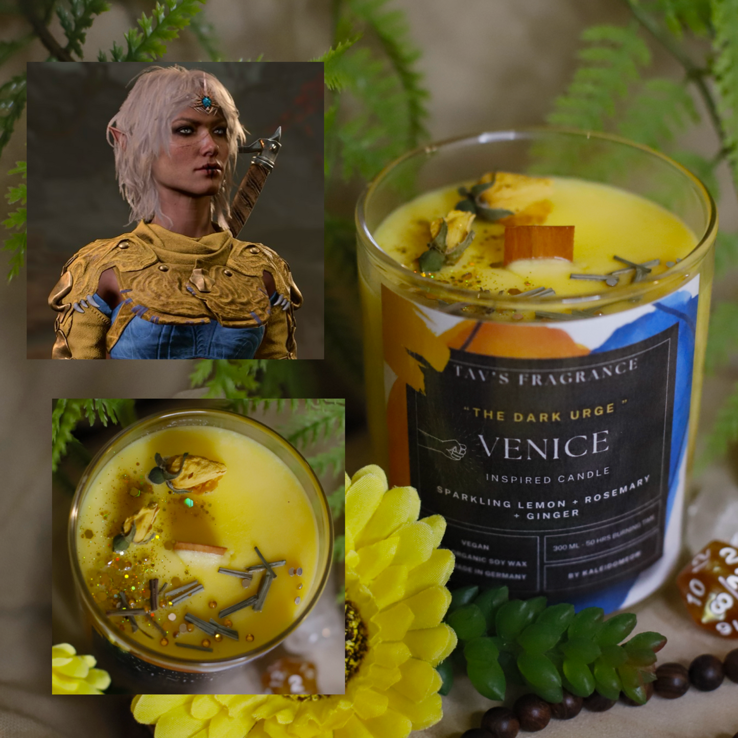 Custom TAV / Dark Urge TAV inspired soy candle l Baldur's Gate 3 inspired scented soy candle 300 ML