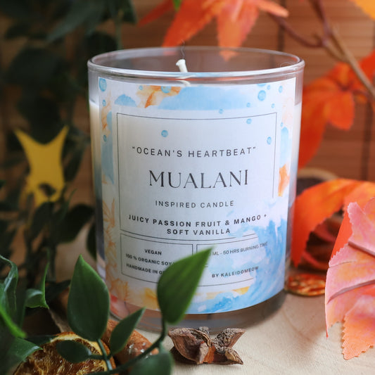 Mualani inspired candle - 'Ocean's Heartbeat' Genshin inspired scented candle 300 ML