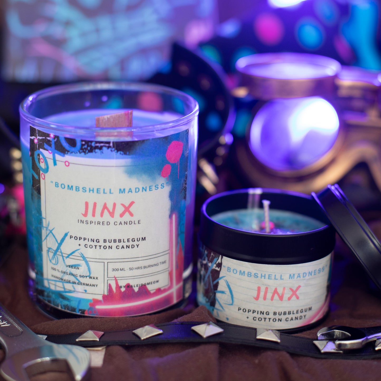 JINX inspired candle - 'Bombshell Madness' ARCANE inspired soy candle 300 ML