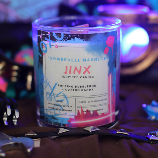 JINX inspired candle - 'Bombshell Madness' ARCANE inspired soy candle 300 ML