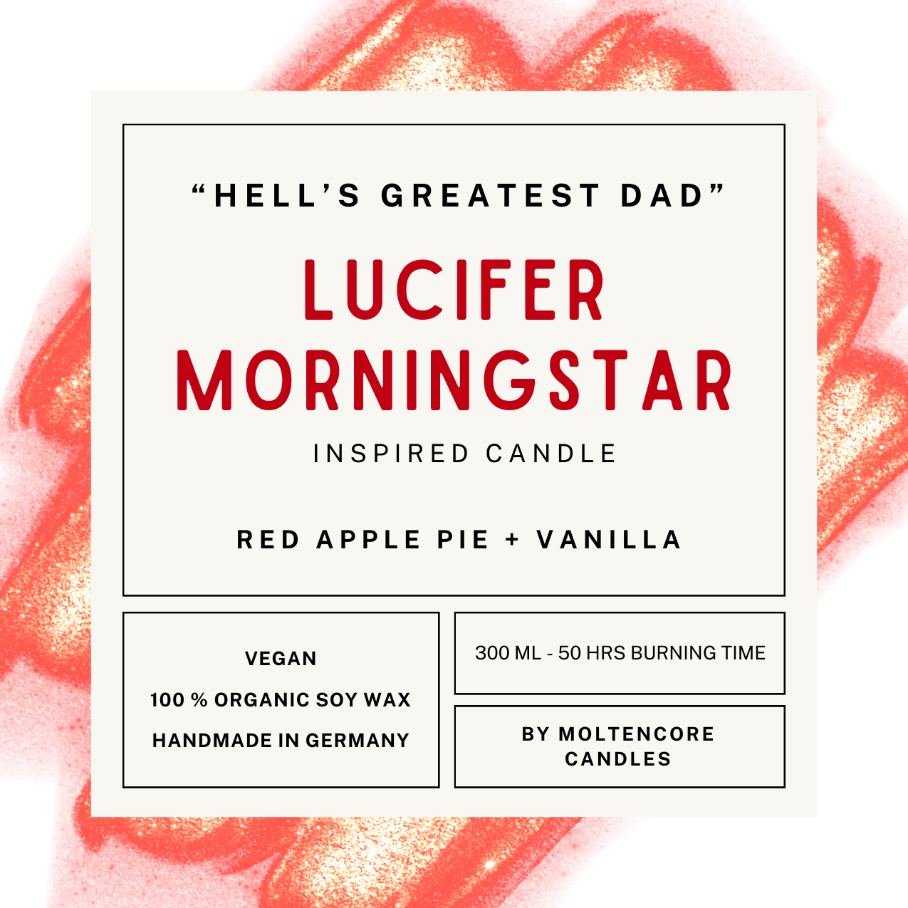 LUCIFER MORNINGSTAR inspired candle - 'Hell's Greatest Dad' Hazbin Hotel inspired soy candle 300 ML