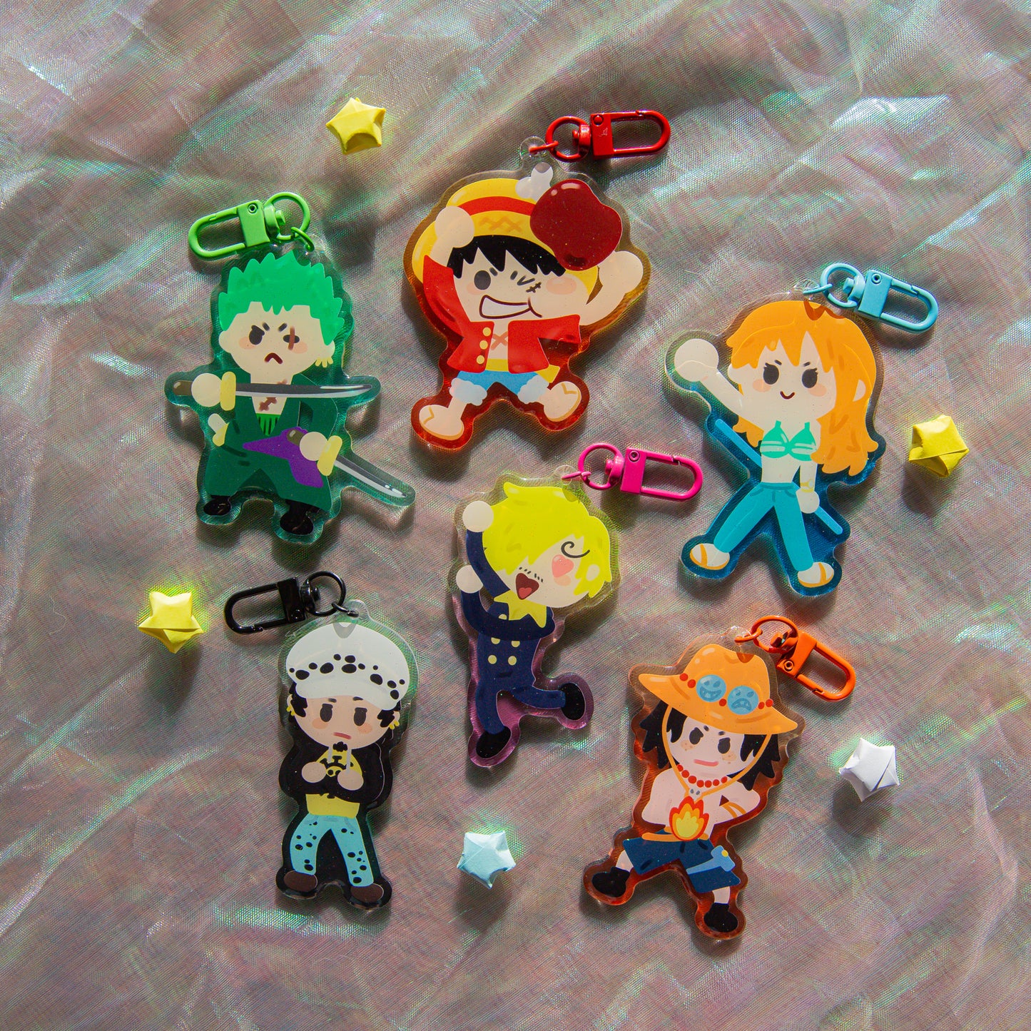 one piece acrylic charms by kaleidomeow