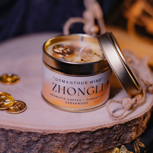 ZHONGLI inspired candle - 'Osmanthus Wine' - Genshin inspired scented candle 100 ML