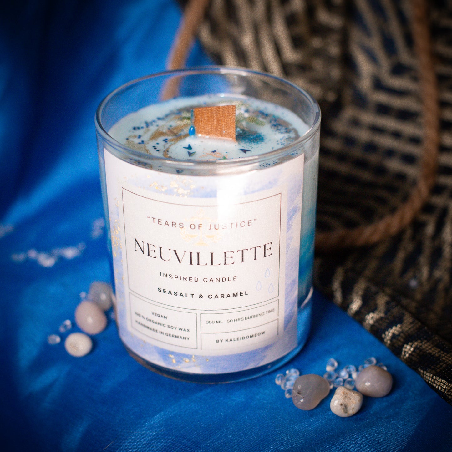 Neuvillette inspired candle - 'Tears of Justice' Genshin inspired scented candle 300 ML