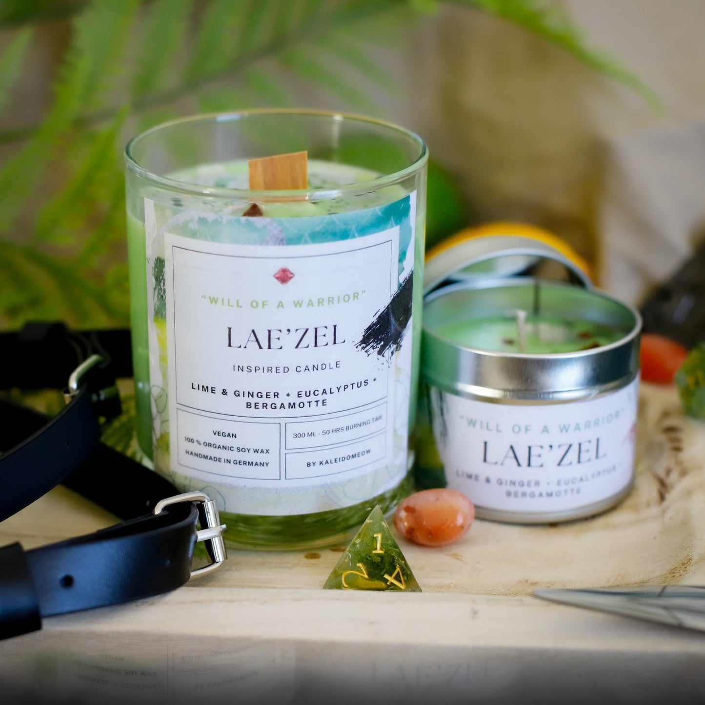 LAE'ZEL inspired soy candle - 'will of a warrior' Baldur's Gate 3 inspired scented candle 300 ML