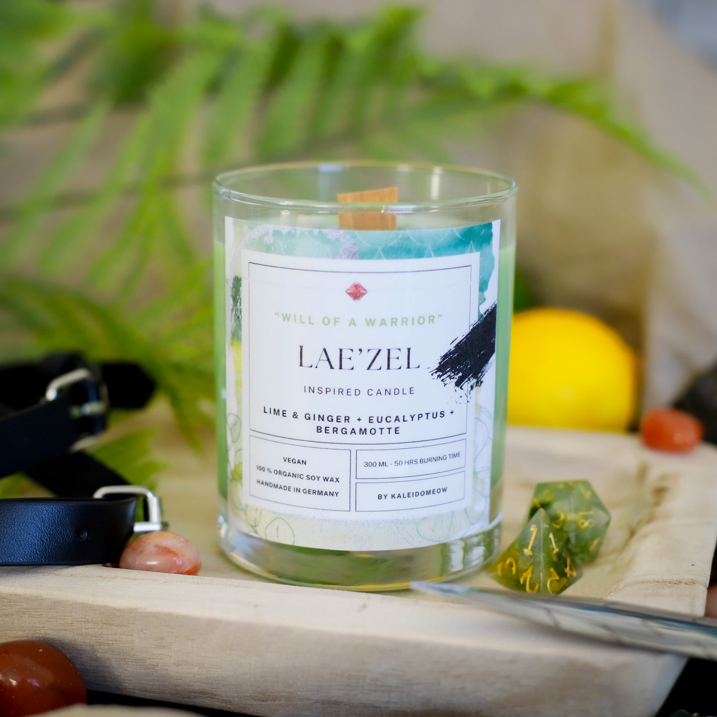 LAE'ZEL inspired soy candle - 'will of a warrior' Baldur's Gate 3 inspired scented candle 300 ML