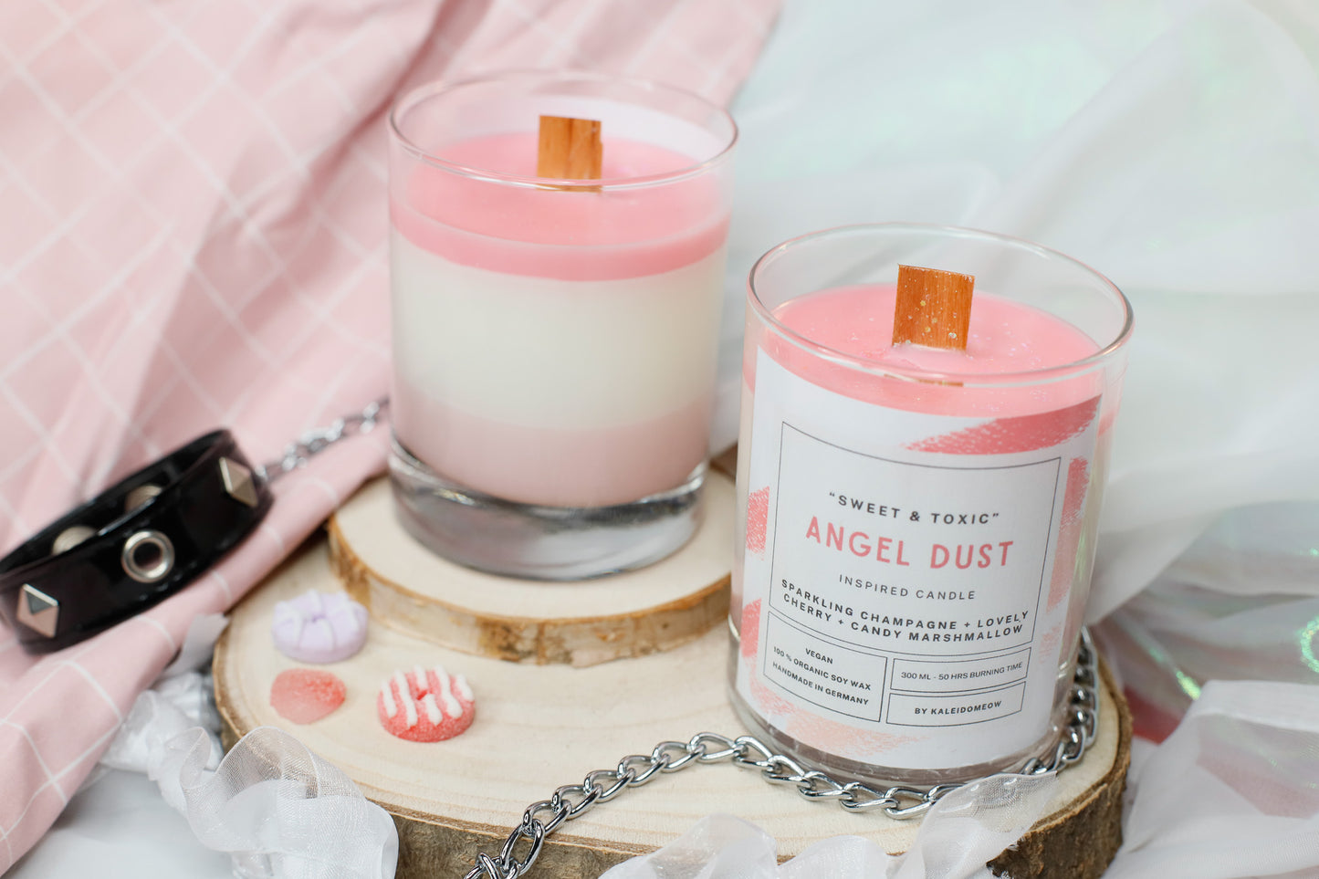 ANGELDUST inspired candle - 'Sweet & Toxic' Hazbin Hotel inspired soy candle 300 ML