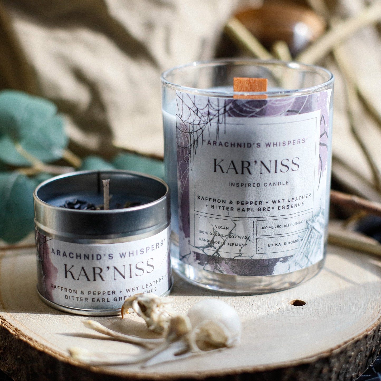 KAR'NISS inspired scented candle - 'Arachnid's Whispers' Baldur's Gate 3 inspired soy candle 300 ML