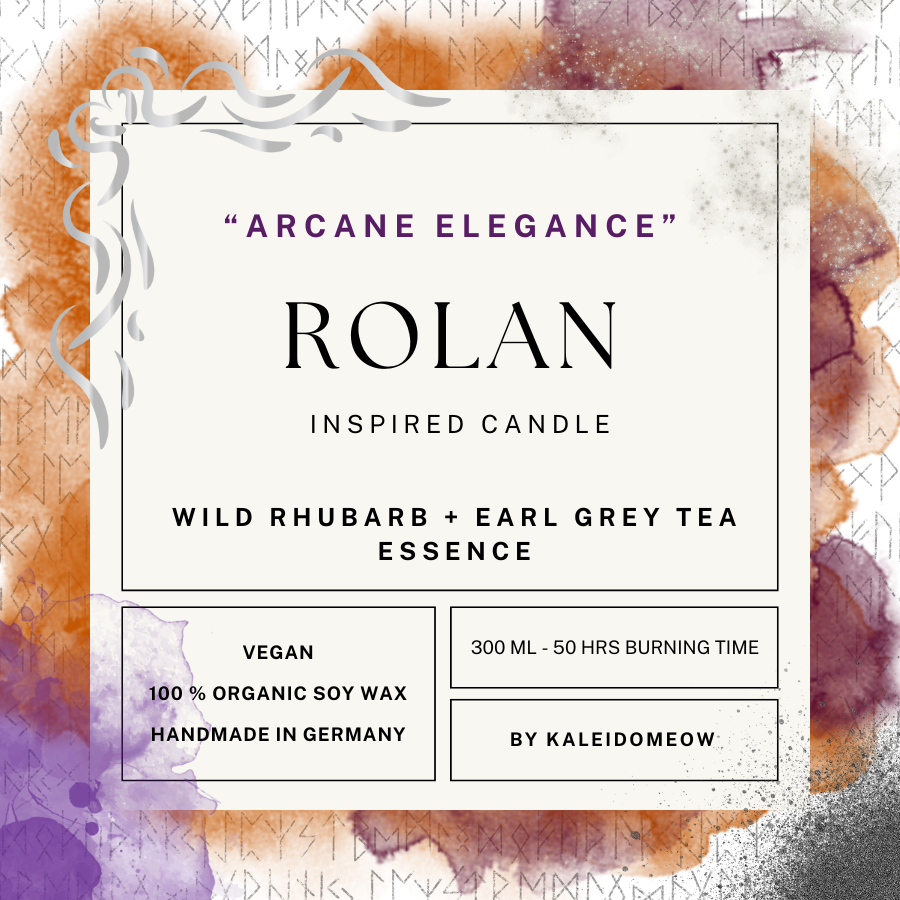 ROLAN inspired scented candle - 'Arcane Elegance' Baldur's Gate 3 inspired soy candle 300 ML