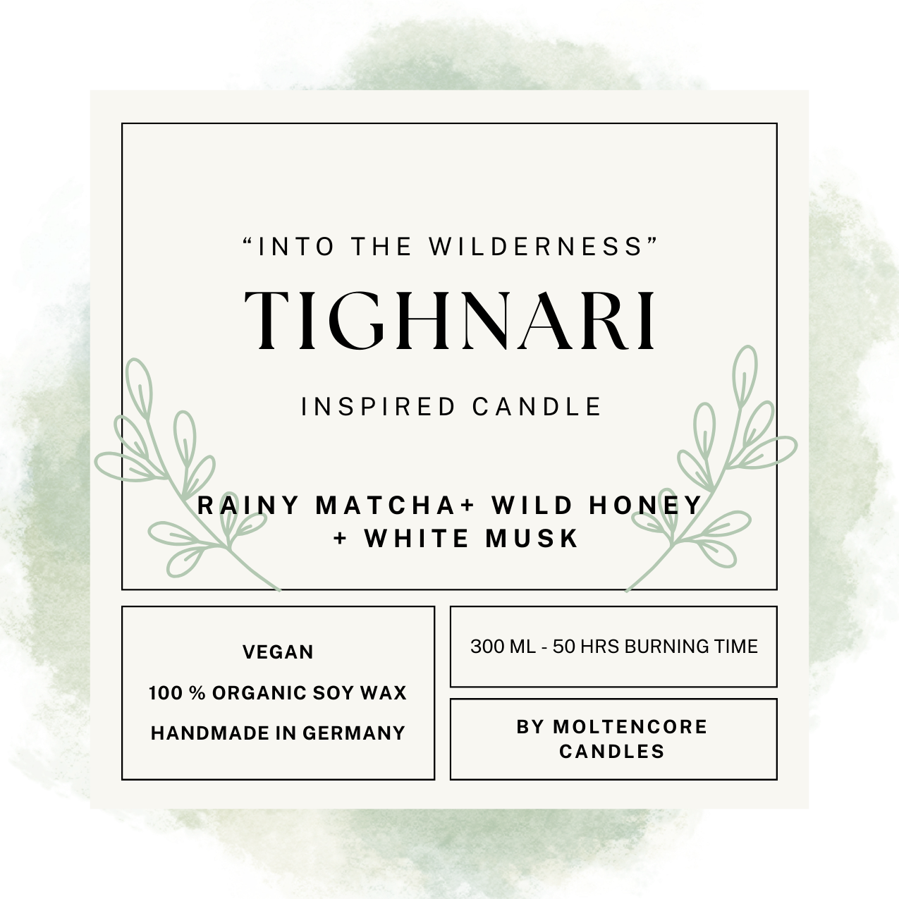 Tighnari inspired candle - 'Into the Wilderness' Genshin inspired scented candle 300 ML