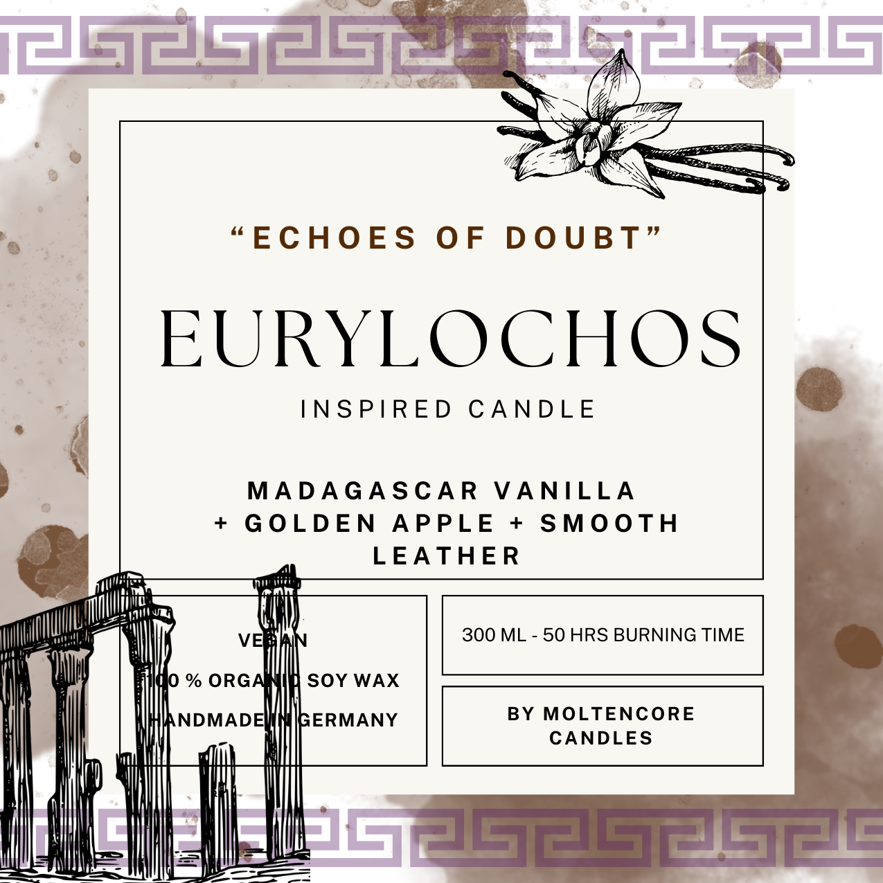 Eurylochos inspired scented candle - 'EPIC' inspired soy candle 300 ML