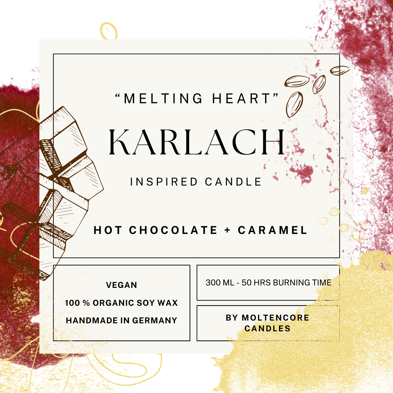 KARLACH inspired candle - 'Melting Heart' Baldur's Gate 3 inspired soy candle 300 ML